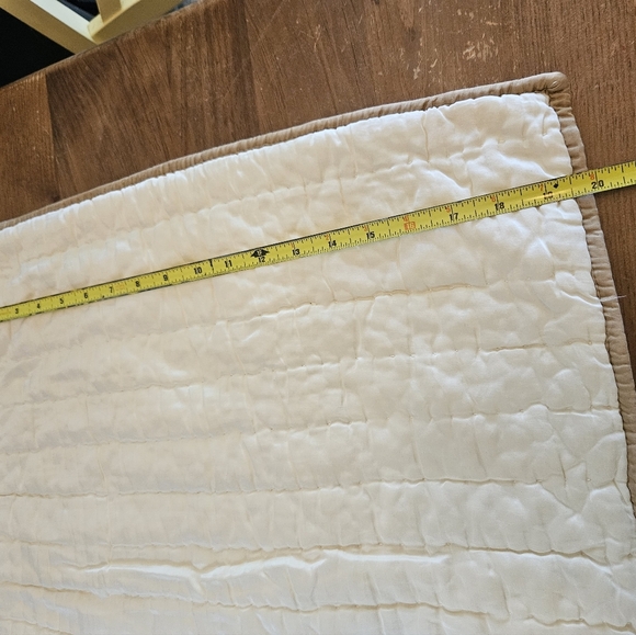 POTTERY BARN WASHED COTTON SILK GOLD IVORY STANDARD PILLOW SHAM 20 X 26 Set Of 2 - Picture 12 of 12